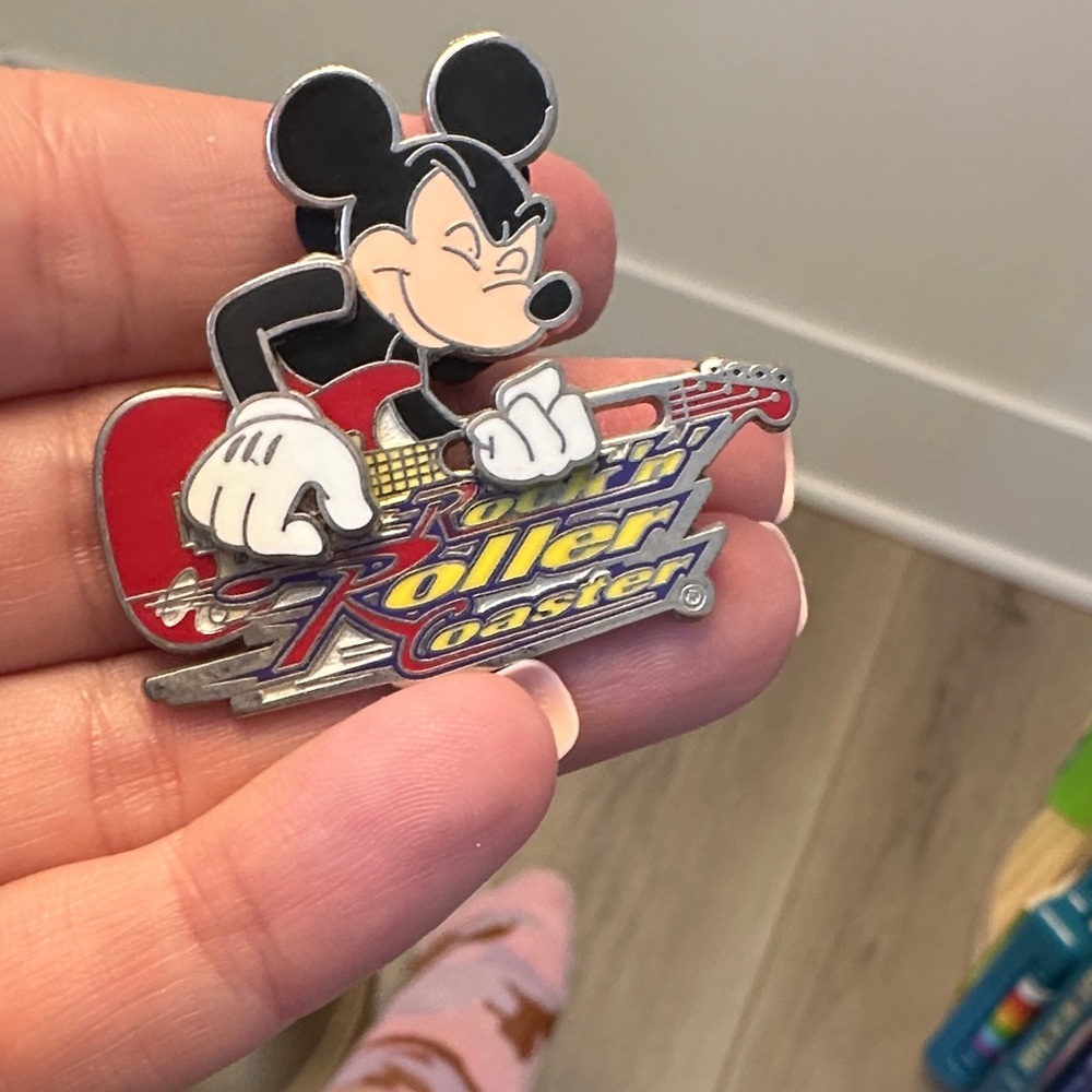 Disney Mickey Mouse Rock ’n’ Roller Coaster Pin | Red Guitar | Enamel